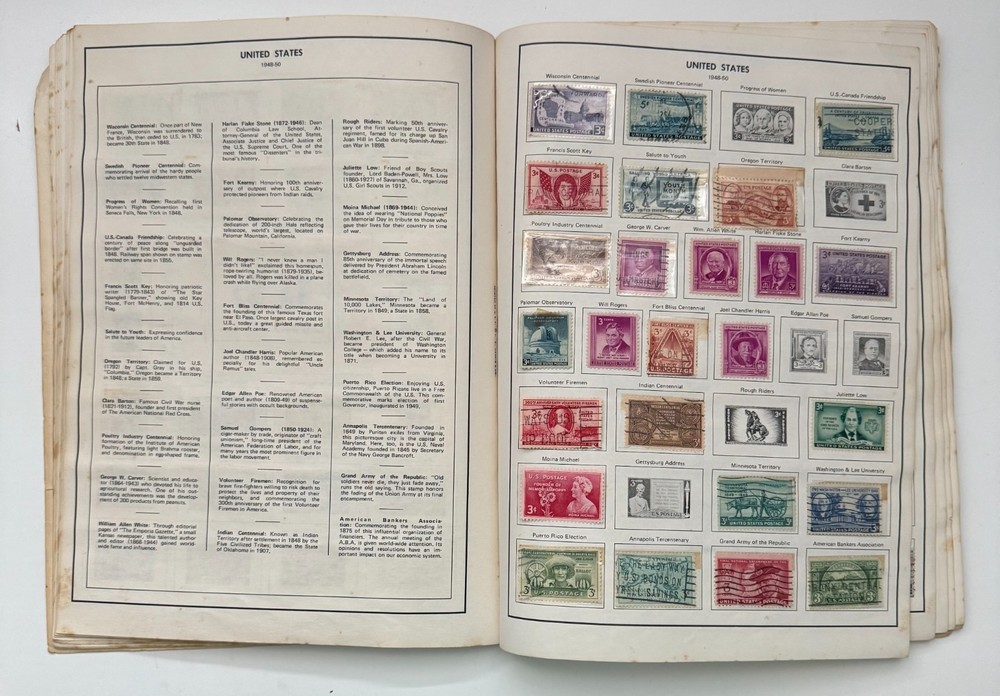 1972 H.E. HARRIS FREEDOM STAMP ALBUM UNITED STATES