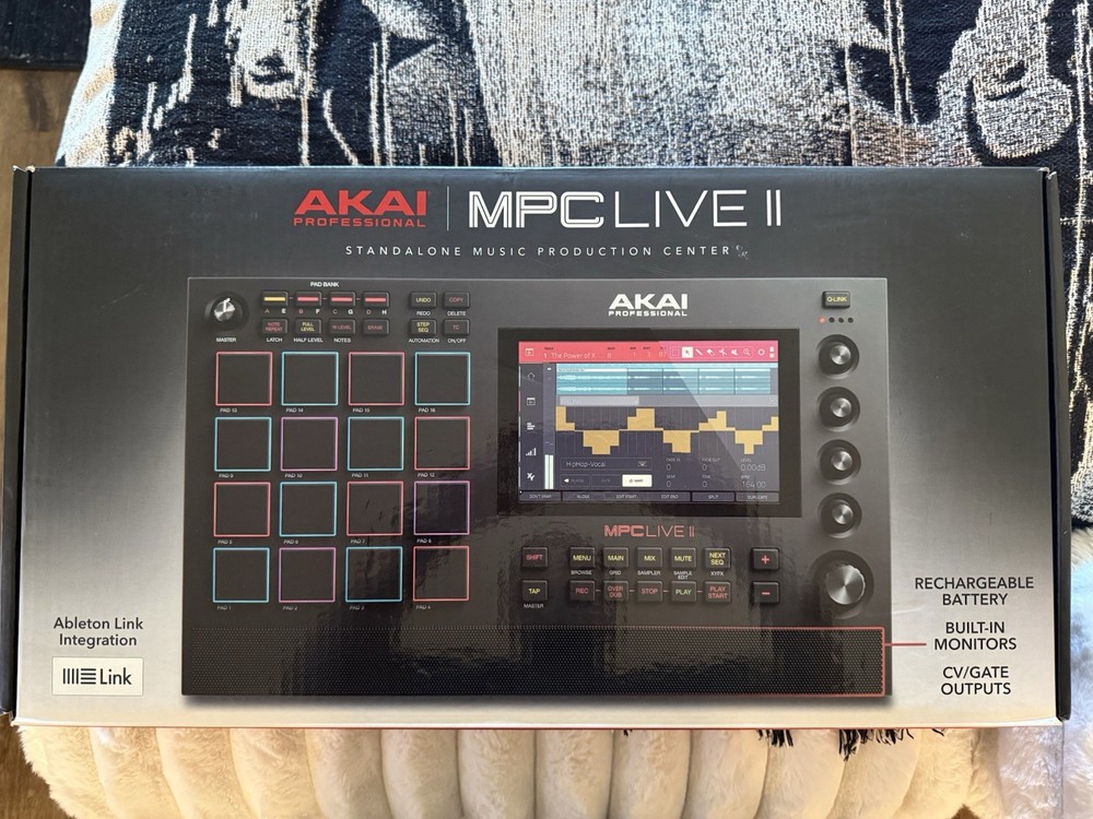 Akai MPC Live II Sampler & Sequencer Battery Powered Pad Triggers Monitors