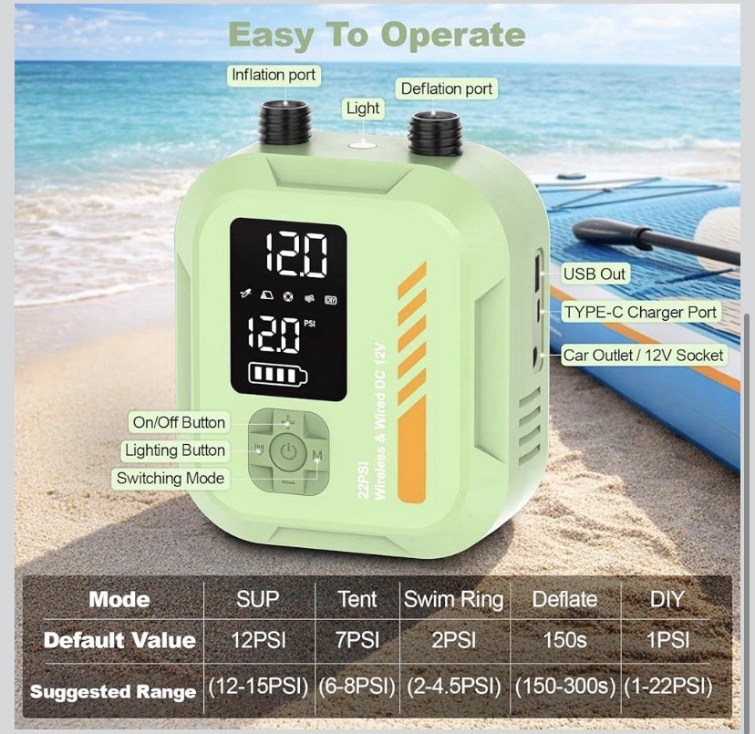 Electric Paddle Board Pump