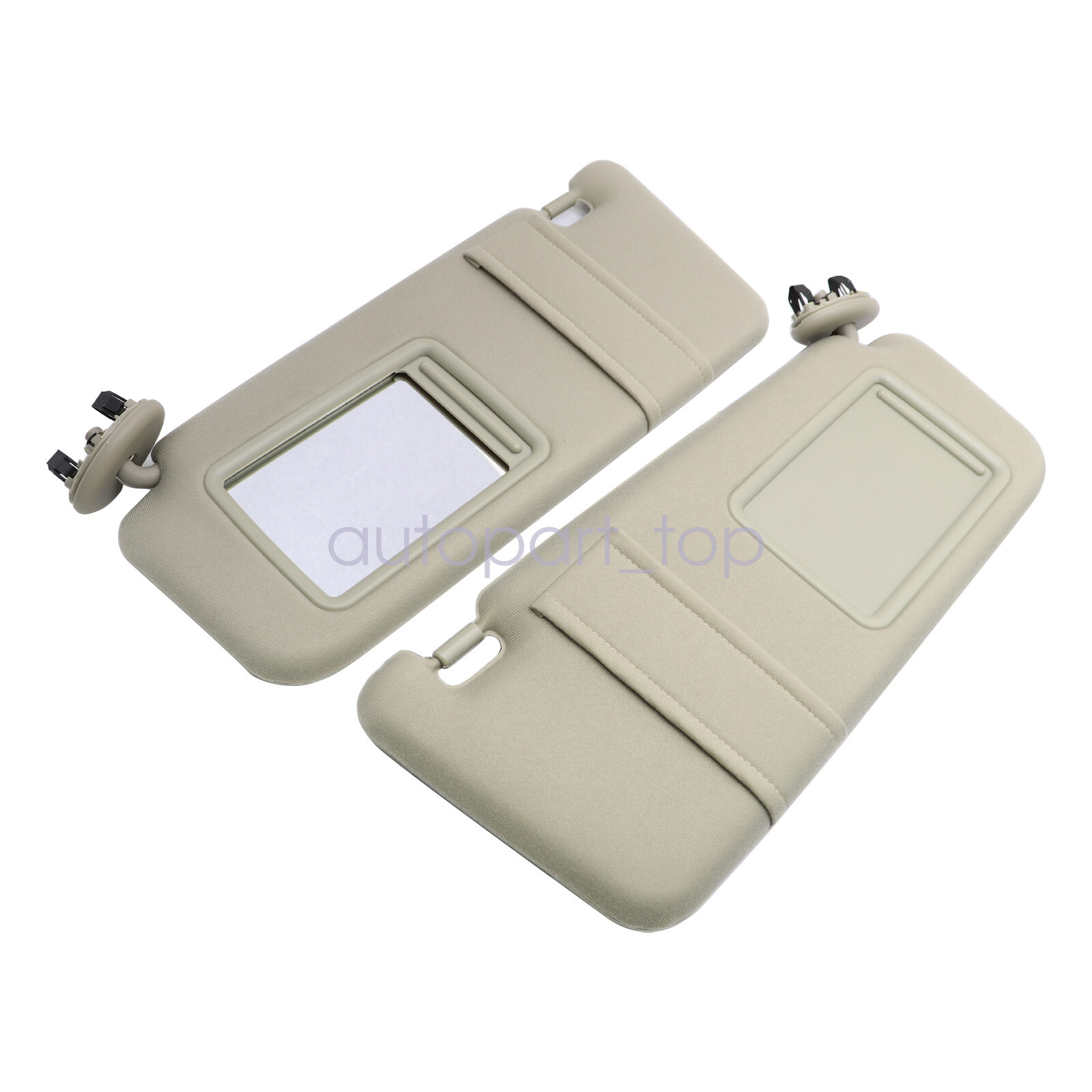 2Pc Fits 2007-2011 Toyota Camry Tan Beige Sun Visor Pair Left Right 2.4 2.5 3.5L