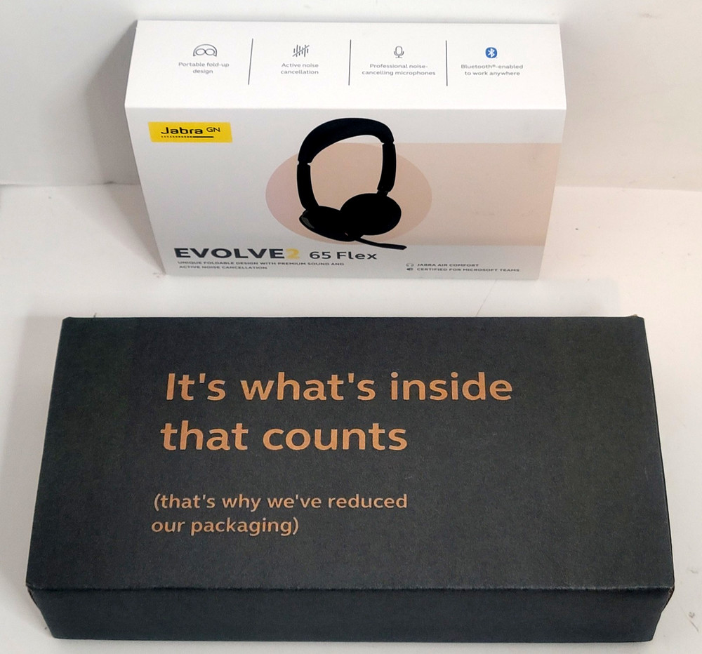 Jabra Evolve2 65 Flex Foldable Wireless Headset Fast Pairing HSC190W OPEN BOX