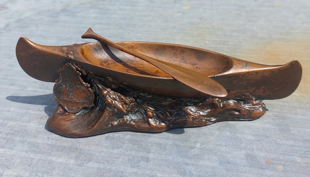 Bronze Canoe Shaped Sculpture
