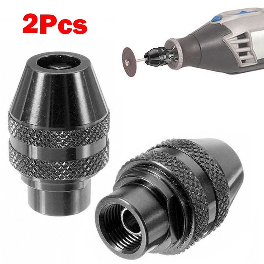 2Pcs Multi Chuck Quick Change Adapter Drill Bit Chuck Rotary Accessories Kit UK