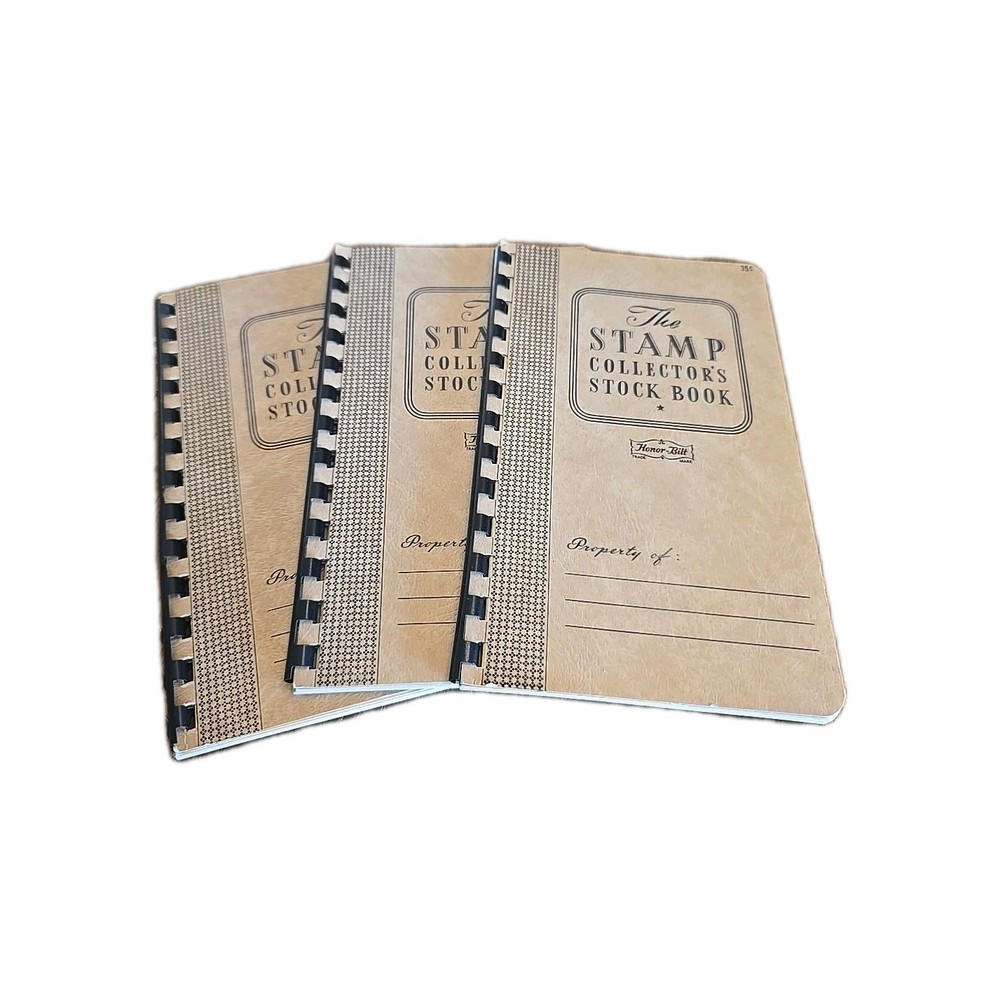 Vintage Stamp Collector Stock Book Unused Lot Of 3