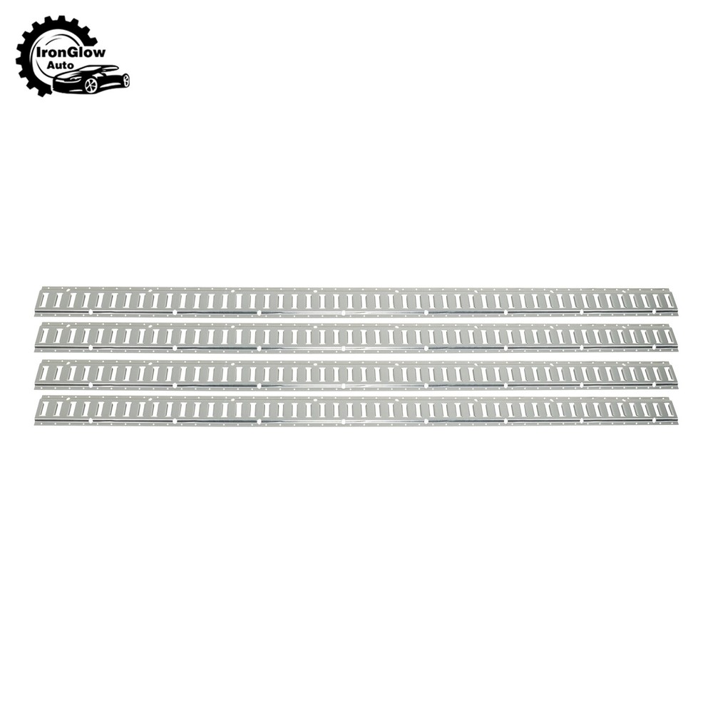 28 Piece 8' Galvanized E Track Rail Set Silver Finish For Large Cargo Trailers