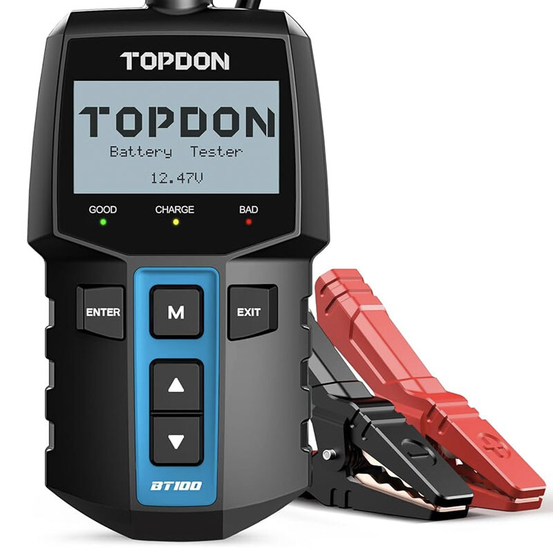 🔥TOPDON BT100 Battery Tester for Car 12V Load Tester Charging System Analyzer