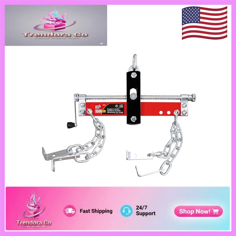 1,500 lb Capacity Engine Hoist Leveler with Easy Crank for Safe Positioning