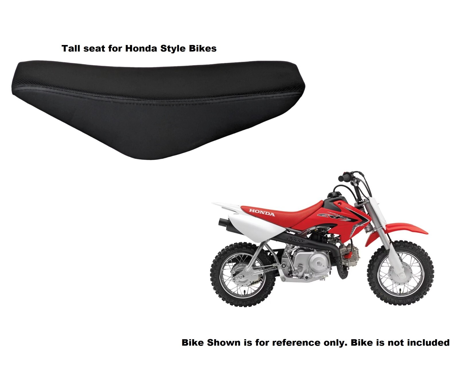 Black Tall Gripper Seat Honda XR50 CRF50 XR 50 CRF 50 110cc 125cc Dirt Pit Bike