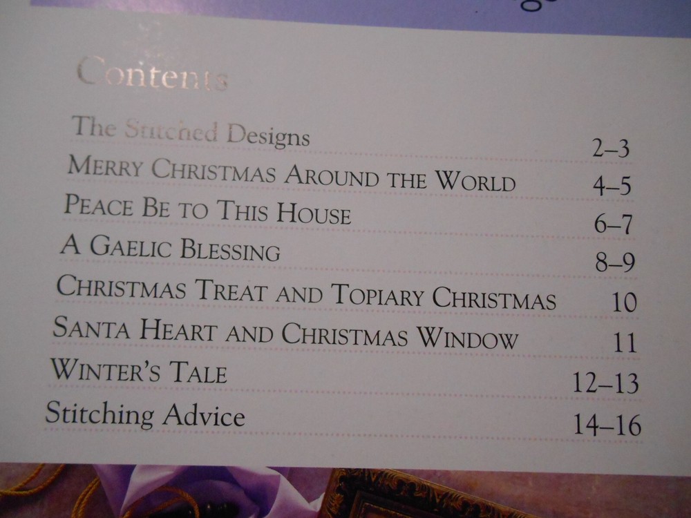 Cross Stitch Patterns Charts Christmas David & Charles 8 Designs