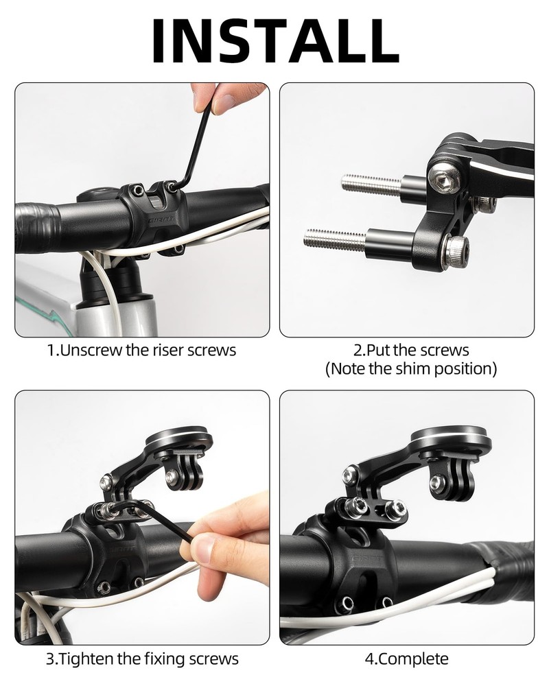 ROCKBROS Bike Computer Mount Adjustable Out-Front Bicycle Computer Mount Alum