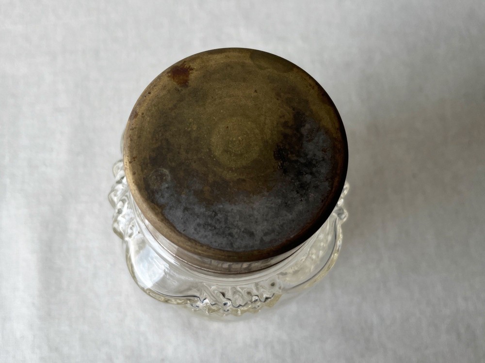 Imperial RUSSIAN SOLID SILVER and glass tea jar 84 mark