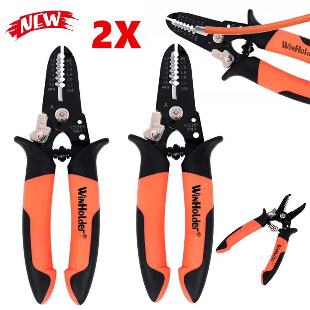2PC Wire Stripper Double layer Wire Clamping Pliers Fine Grinding Stripping Tool