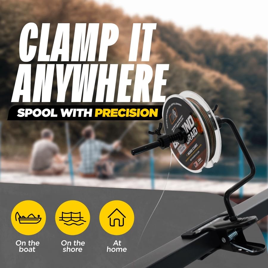 EZ Fishing Line Spooler – Portable Table Mounted Reel Spooler for Spinning & ...