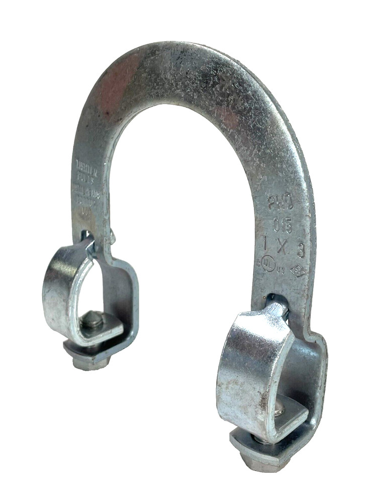 PHD Fig. 015 3" x 1" Seismic Large Sway Brace Pipe Attachment Electro-Galvanized