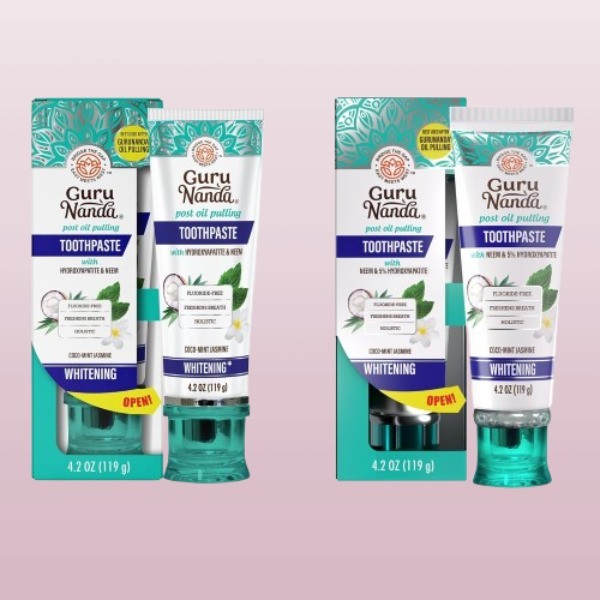 GuruNanda Hydroxyapatite Toothpaste, SLS &Fluoride Free,Whitening Toothpaste new