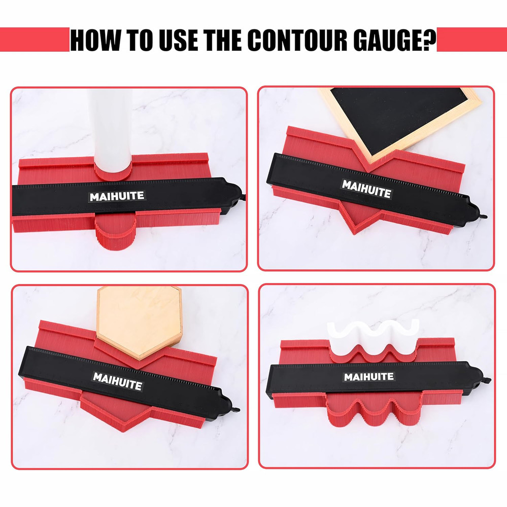 10" Contour Duplication Gauge，Adjustable Lock ，Precisely Copy Irregular Shape...