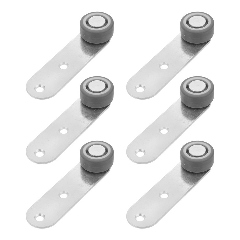 6 Pcs Wardrobe Door Roller Wheels Sliding Upper Guide Heavy Support