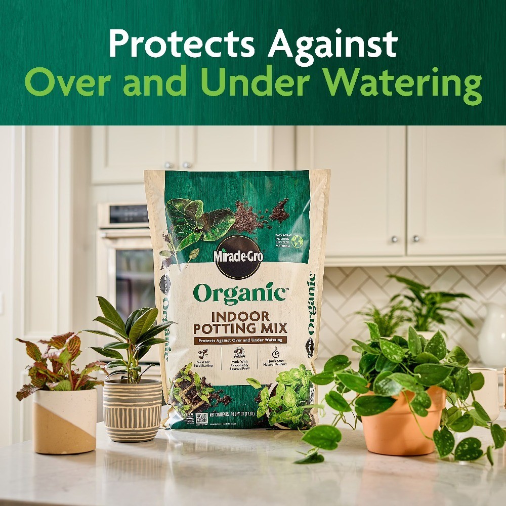 Organic Potting Soil Mix for Indoor Container Plants, 8 Quart