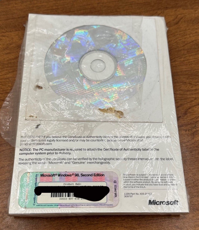 Microsoft Windows 98 Full Installation Set - Boot Disk, Getting Started guide