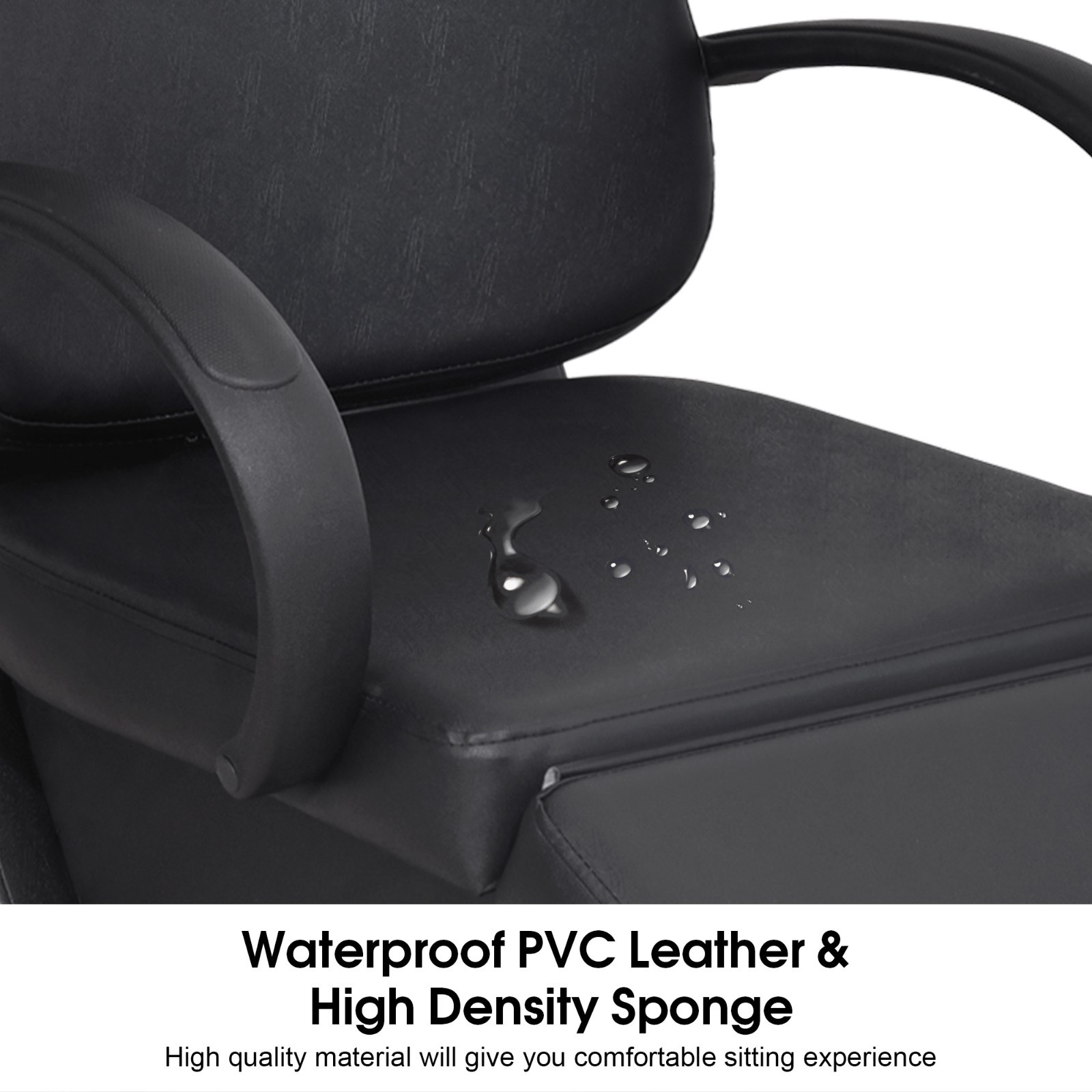 BarberPub Backwash Shampoo Station Chair, Adjustable Ceramic Bowl Barber 9051