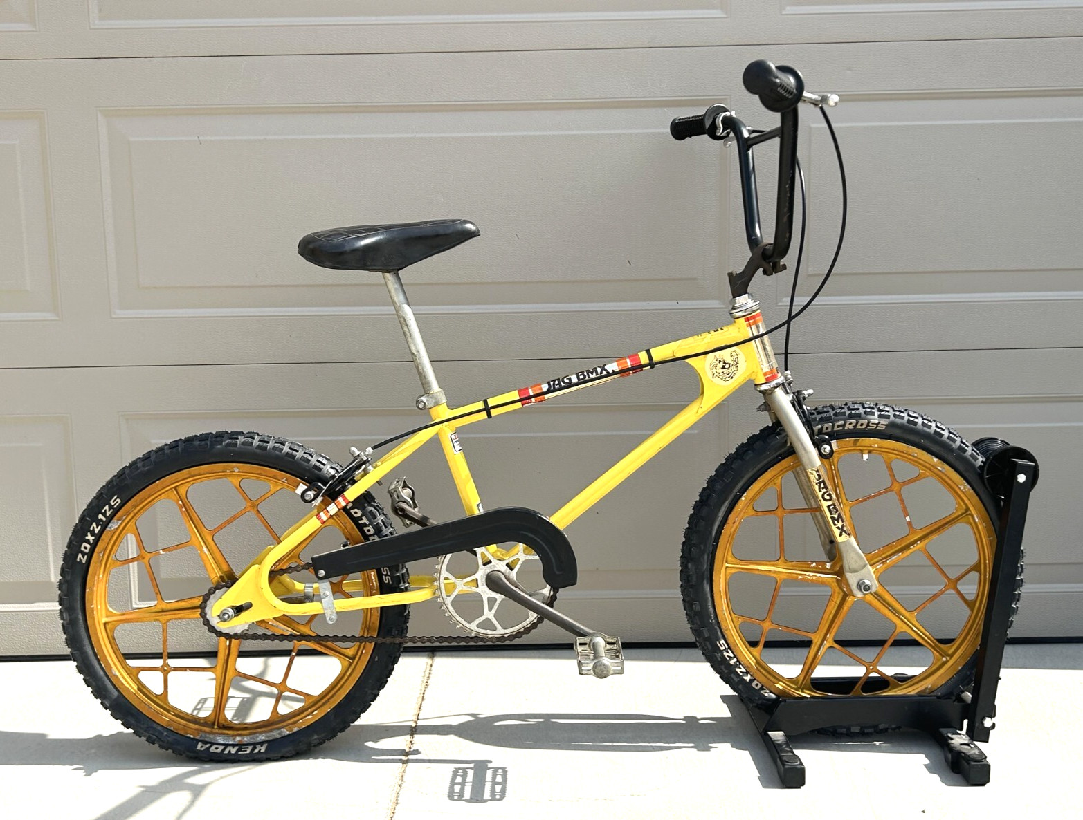 Old School BMX 1979 JAG Complete w/ OG Paint & Decals + Real Gold Motomags LOOK@