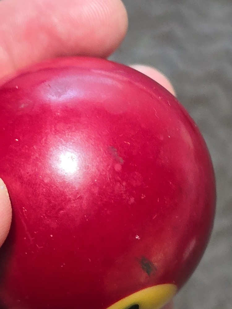 🎱Vintage Replacement Belgian (#7) Pool Ball~Billiards Solid Burgandy Ball 2"