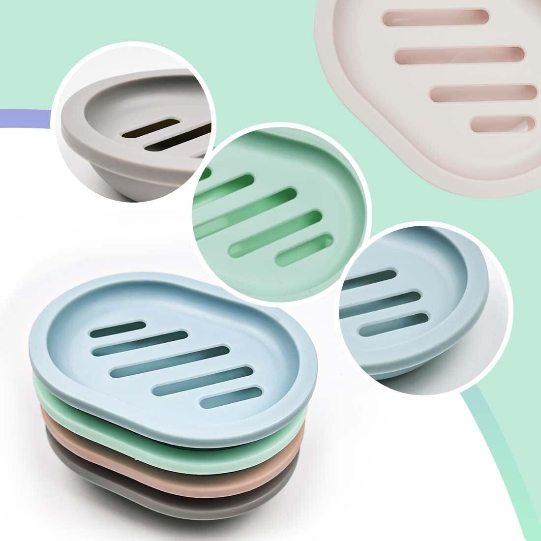 Bathroom Water Draining Soap Dish Case Holder Drainer Soap Saver Storage Box New