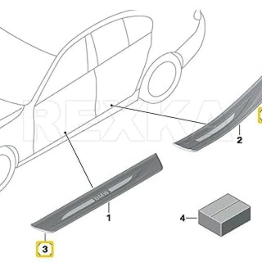 10pcs Door Sill Covering Trim Clips for 51471840960 E30 E31 E32 E34 E36 E38 E