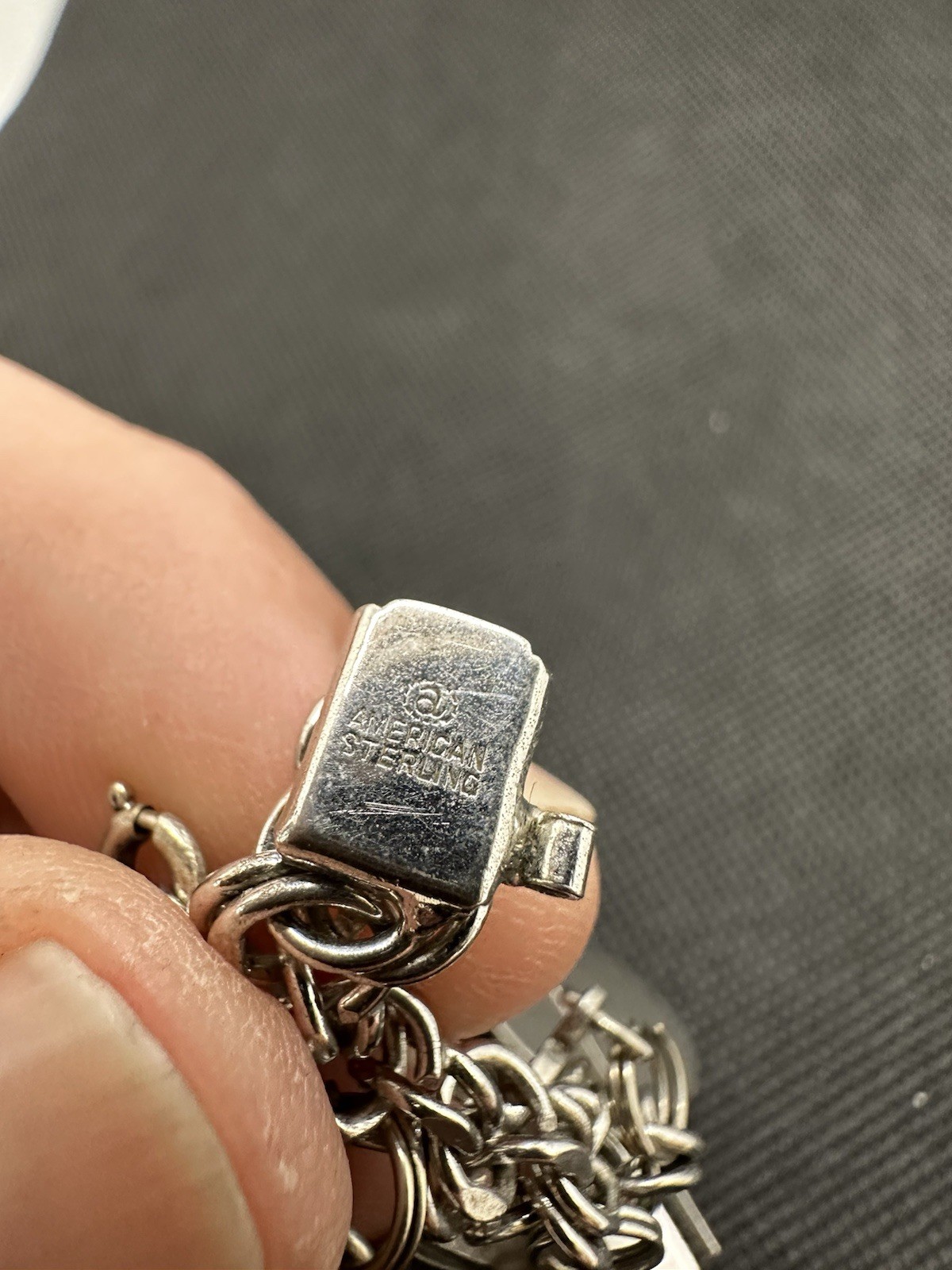 Vintage Sterling Silver Charm Bracelet Longhorns Wagon States 1960’s