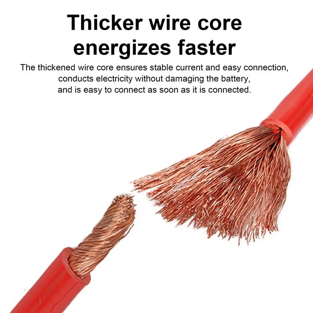 Commercial Heavy Duty 13' ft 2 Gauge Booster Cable Cables Emergency Power Jumper