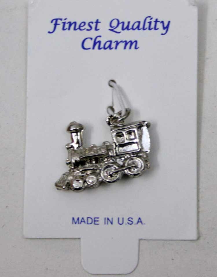 LOCOMOTIVE TRAIN ENGINE CHARM - USA !
