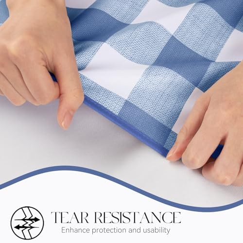 Rectangle Vinyl Tablecloth, 100% Waterproof 54" x 120" (Rectangular) Blue