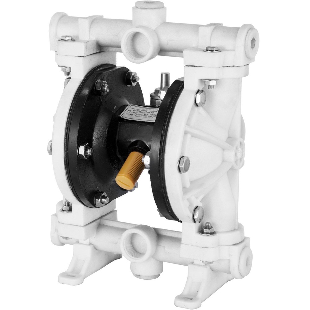 2.5GPM 80PSI Air-Driven Double Diaphragm Pump PP Construction PTFE