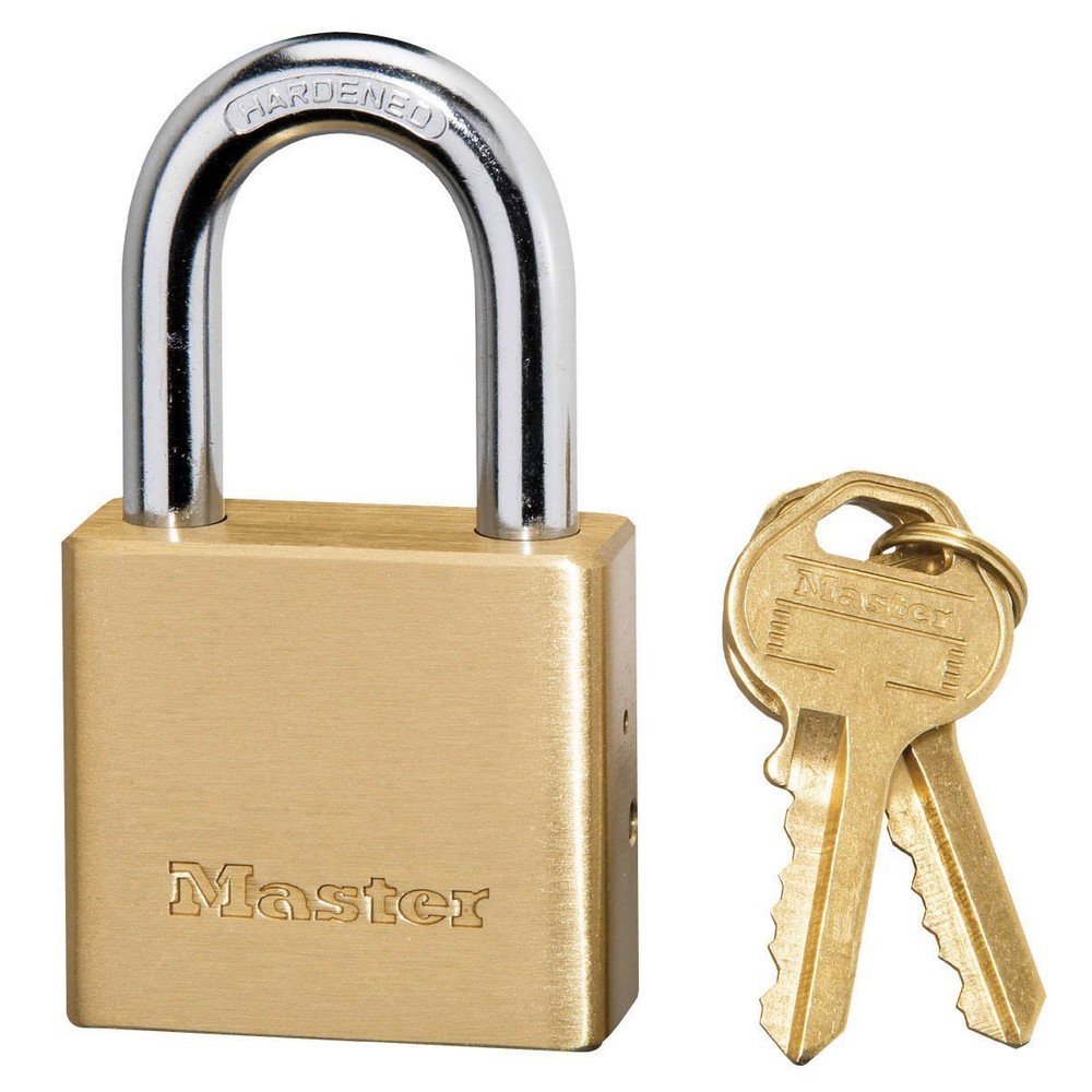 Master Lock 575DPF Padlock, 1-1/2" Wide, Solid Brass