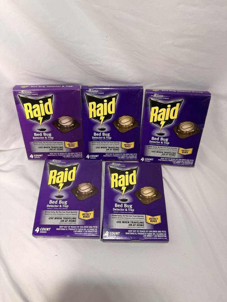 5 Boxes RAID Bed Bug Detector and Trap 4 units Insect Trap (20Total Units)