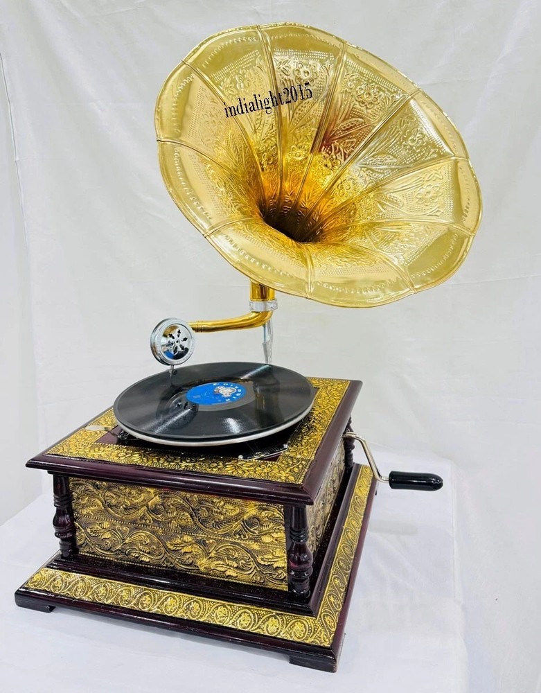 Vintage HMV Gramophone Fully Functional Working Phonograph win-up record player