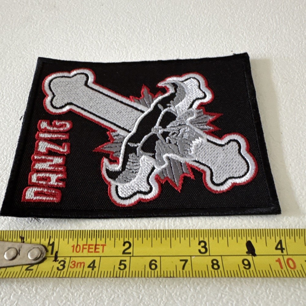 DANZIG CROSS SHAPED EMBROIDERED PATCH
