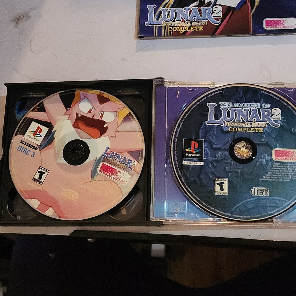 Working Designs Lunar 2 Eternal Blue Complete PlayStation 1 Missing Standees