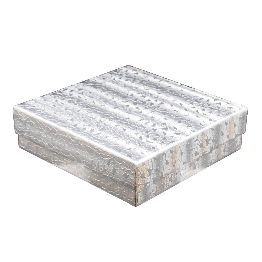 CuteBox Silver Cotton Filled Boxes 100pcs