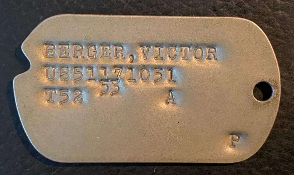U S Army - Dog tag w/53 Stamped under ID #