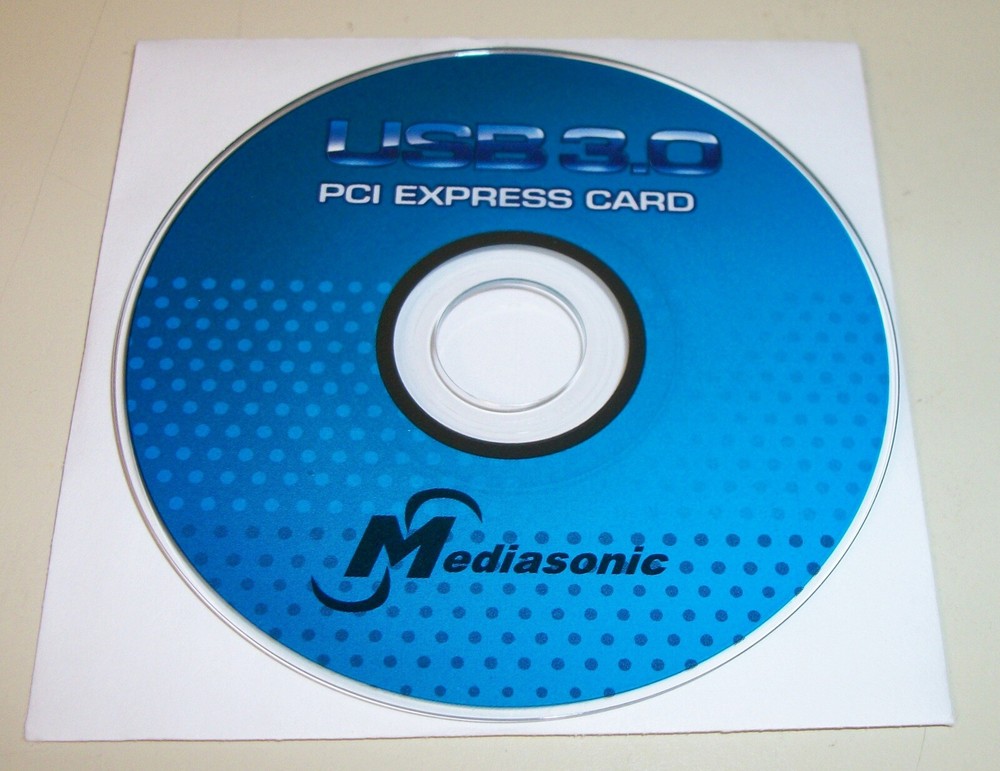 Quick Installation Guide, Driver CD Disc, Box Mediasonic HP1-SU3 USB 3 PCIe Card