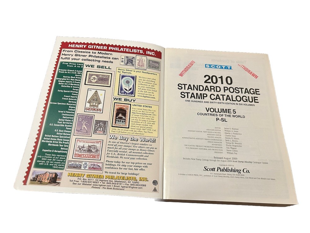 Scott Standard Postage Stamp Catalogue 2010 Volume 5 P–SL Paperback