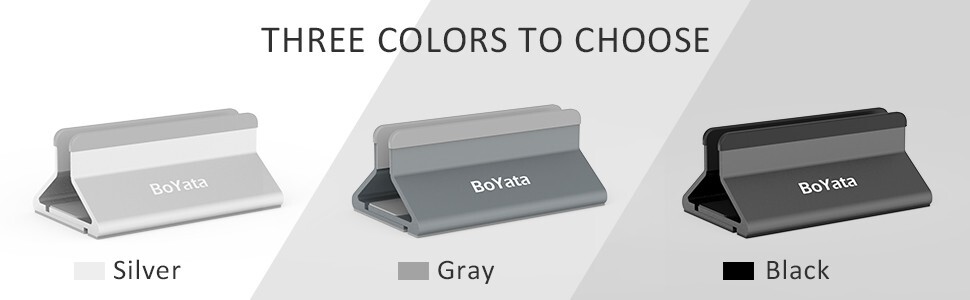 Vertical Aluminum Laptop Holder Desktop Stand with Adjustable Dock, 3 COLOR