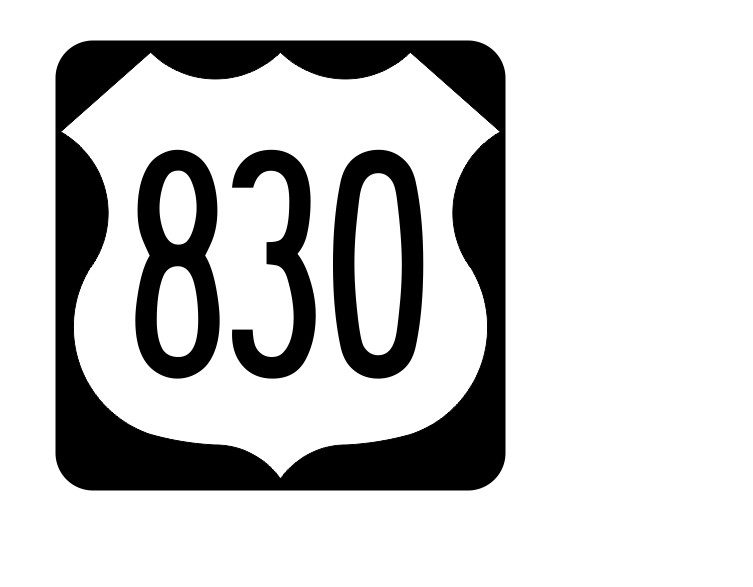 US Route 830 Sticker Decal