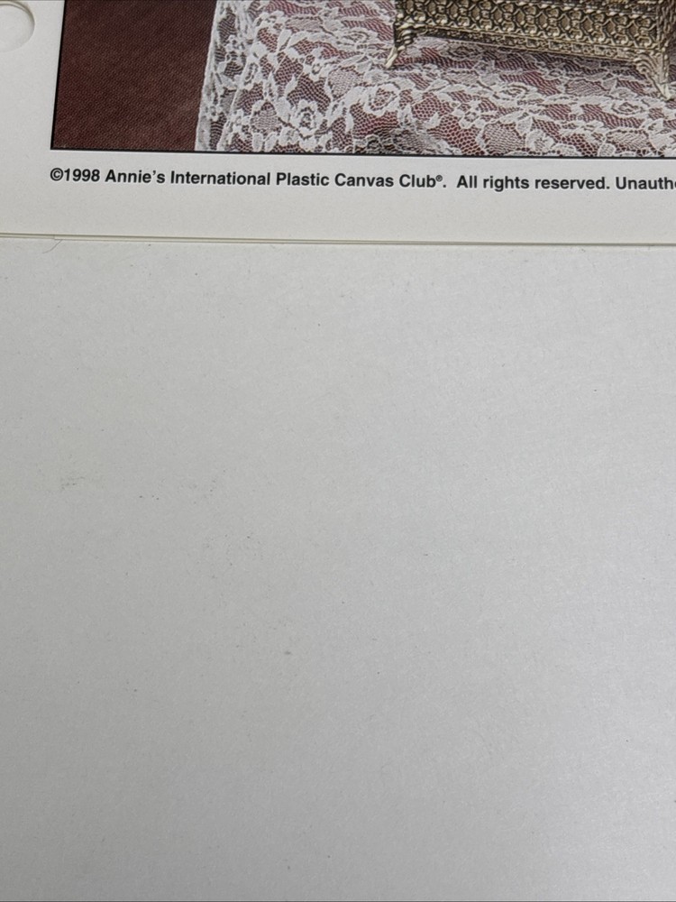 Decorative Birdcage Annie's Attic Plastic Canvas Pattern Page