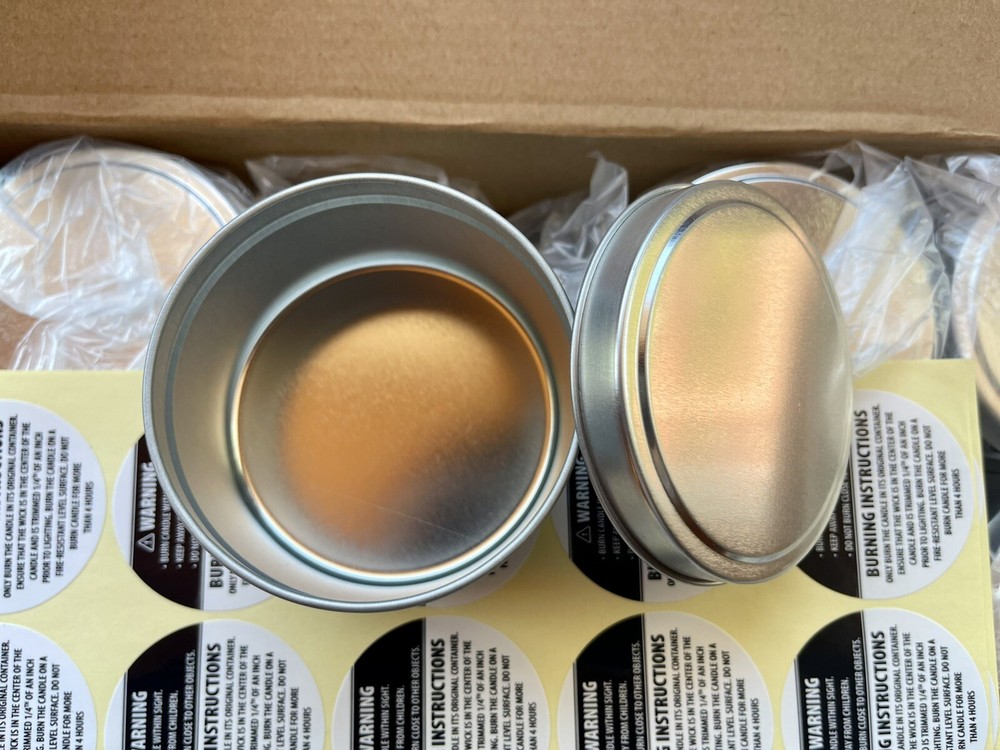 24 pack candle making tins 8oz empty jars.