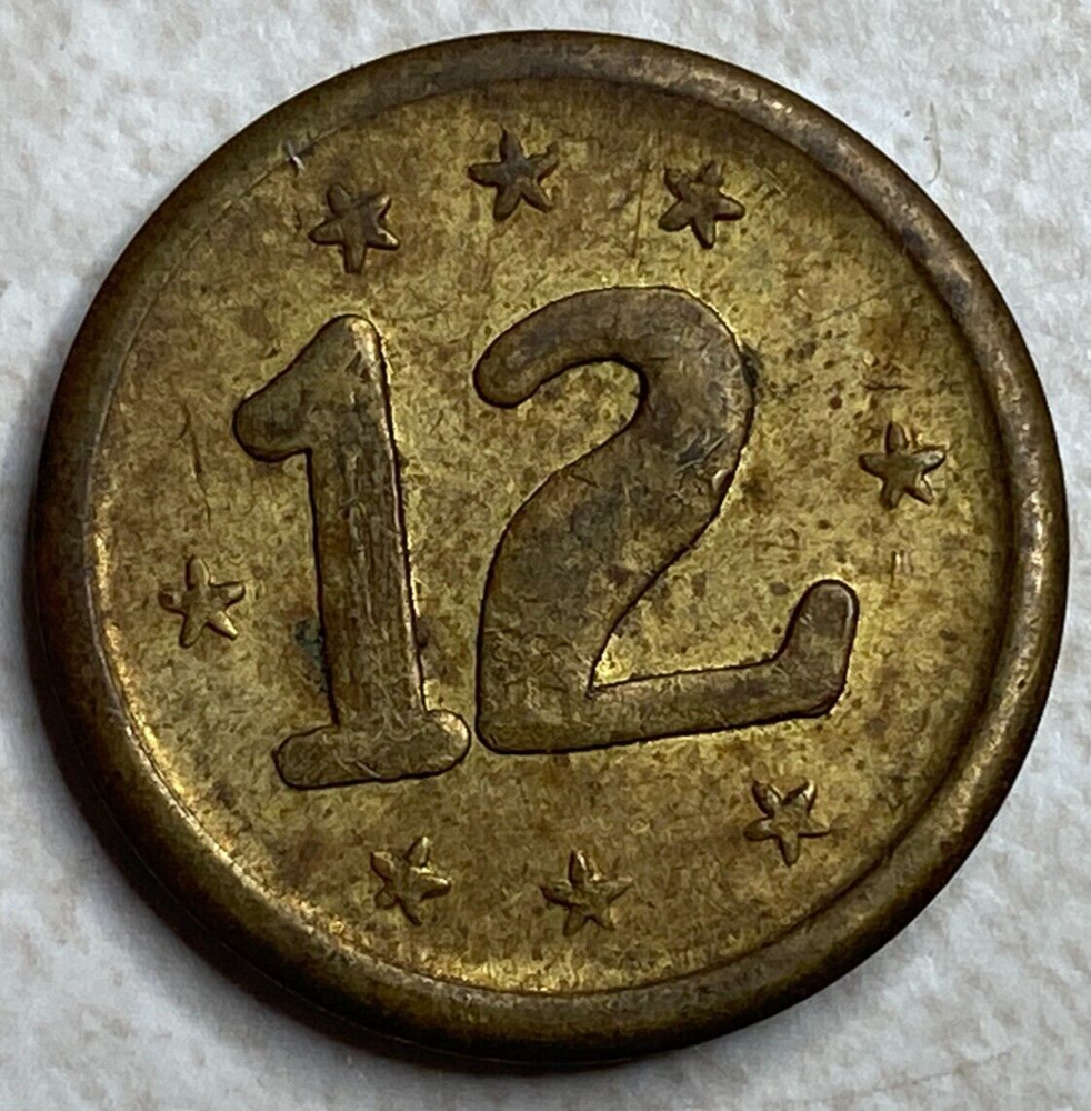 Stars 12 Arcade Jukebox Pinball Trade Token T1750
