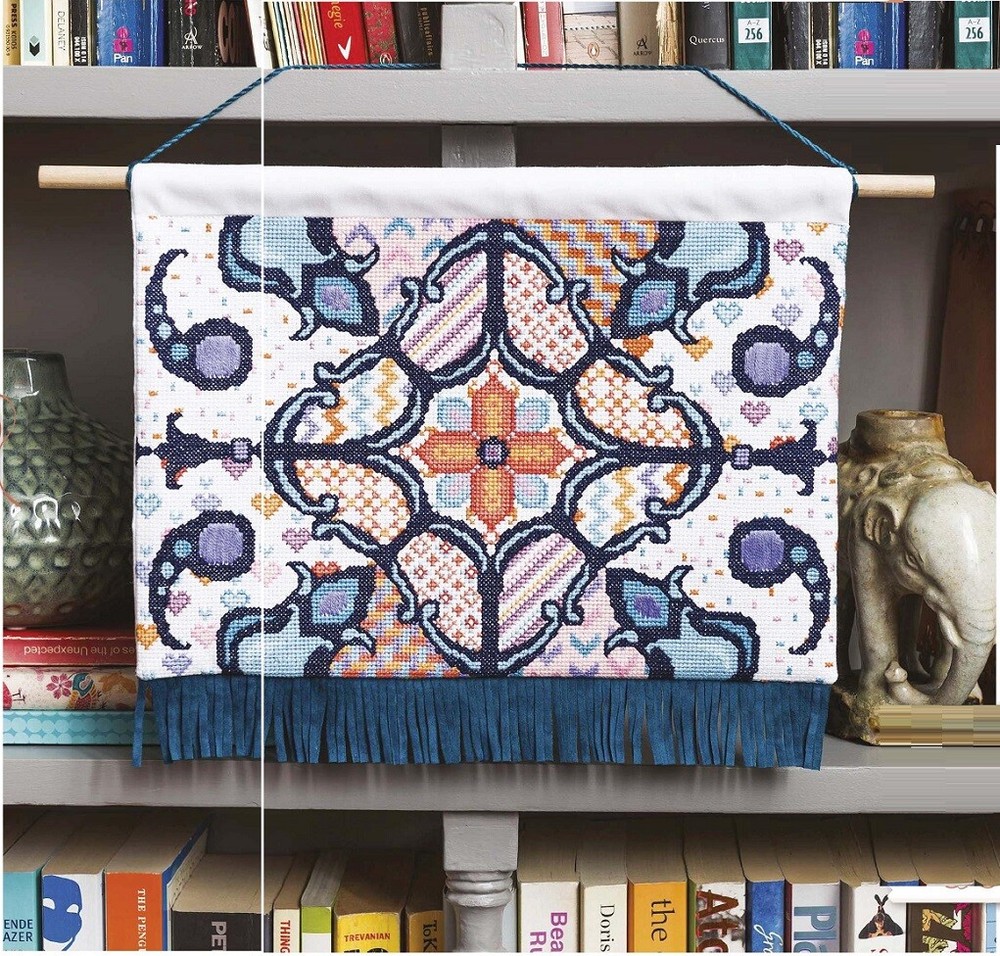 GEOMETRIC HANGING  CROSS STITCH  PATTERN ONLY    EQ - RAQ