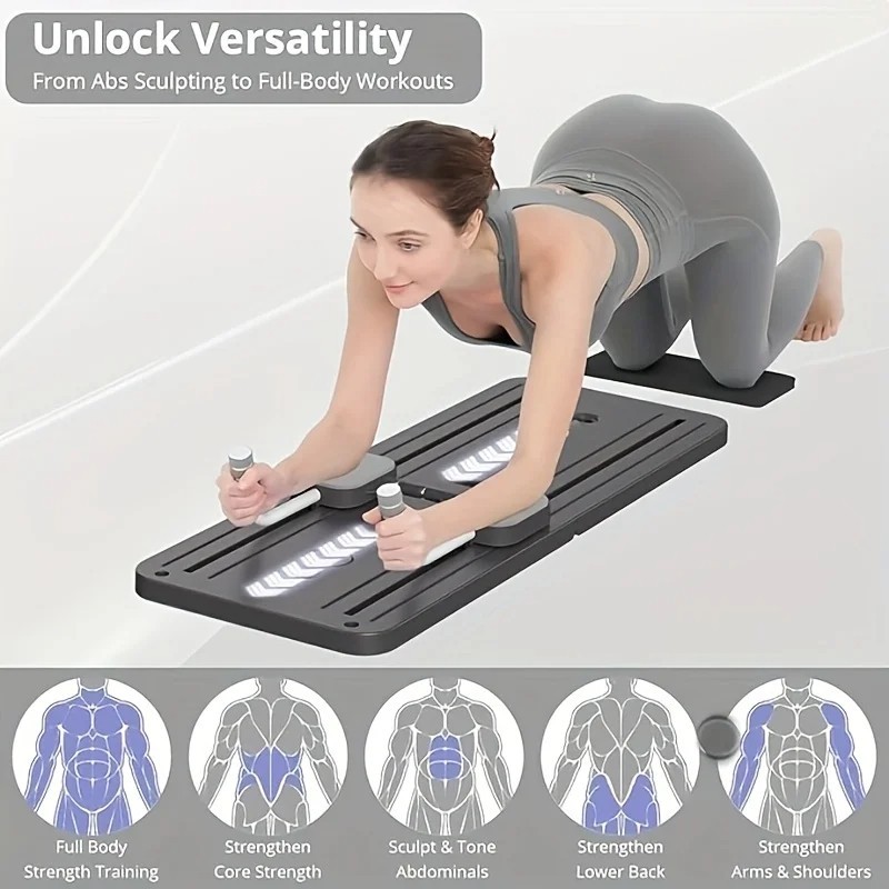 ilates Board, Pilates Reformer Set, Multi Functional Foldable Pilates Machine