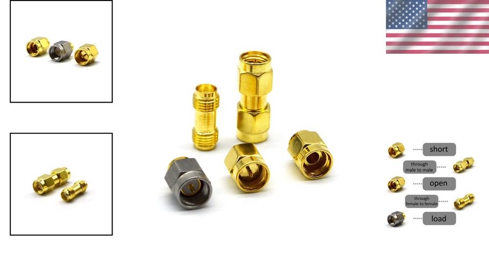 SMA Male Calibration Kit for Accurate Dummy Load Testing - Metal & Polyolefin